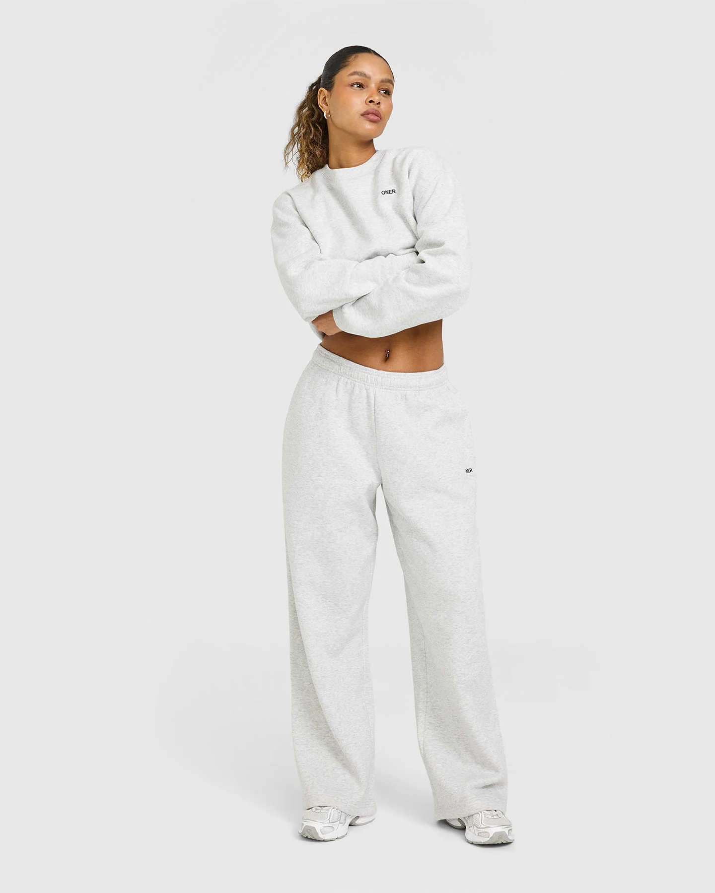 Foundations Oversized Sweatshirt | Light Grey Marl