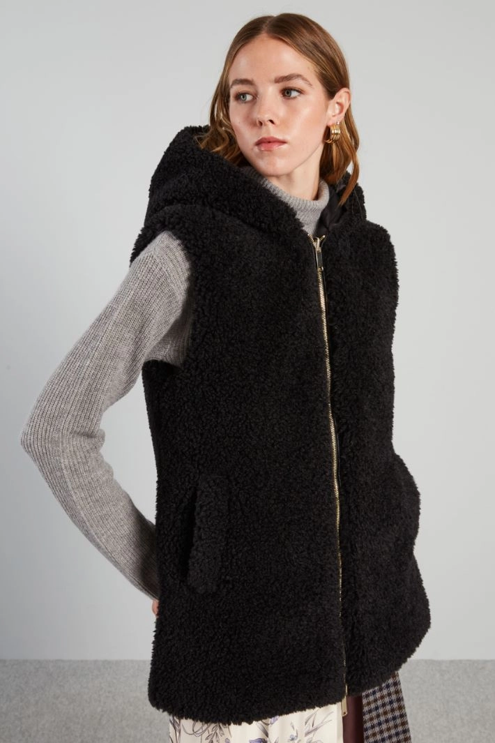 Bouclé gilet - BLACK
