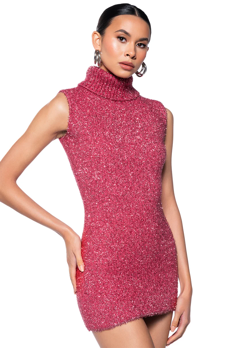 Spark For Life Knit Glitter Mini Dress