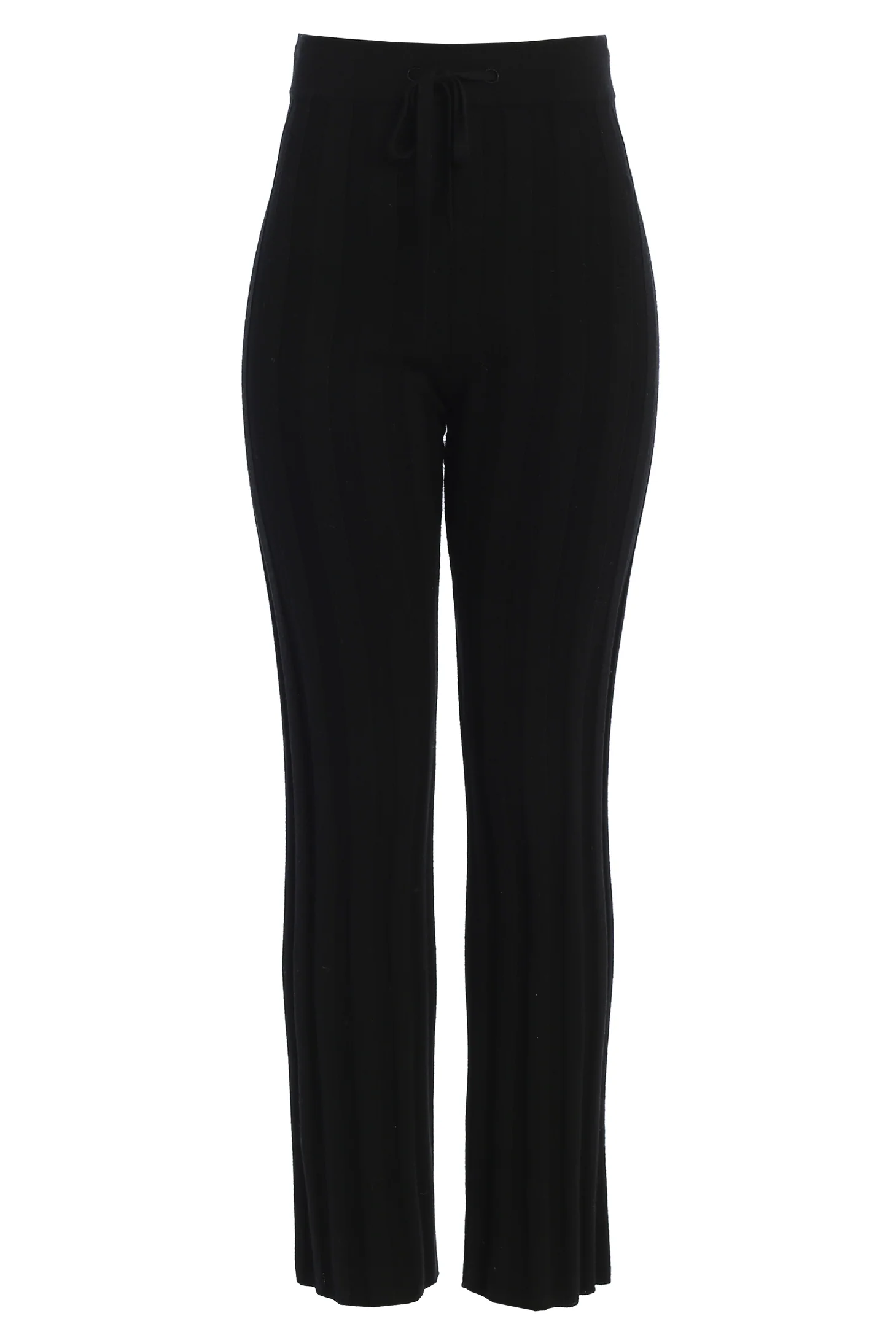 Black Darcey Ribbed Pants