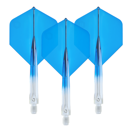 Unicorn Forge Two Tone No2 Standard Flights - Clear Blue - Medium