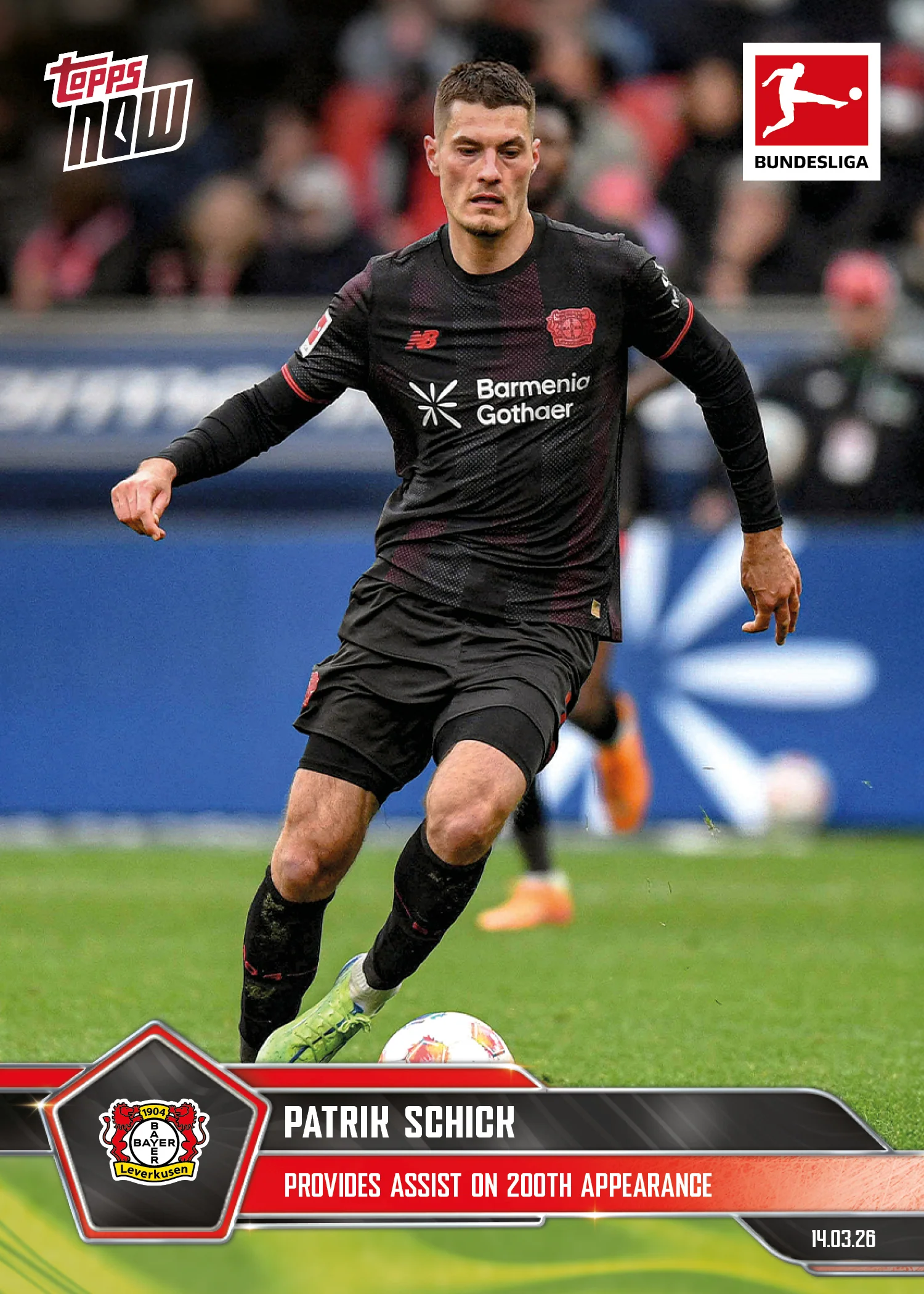Patrik Schick - 2025-26 Bundesliga Topps NOW® - Card 148 - PR:74