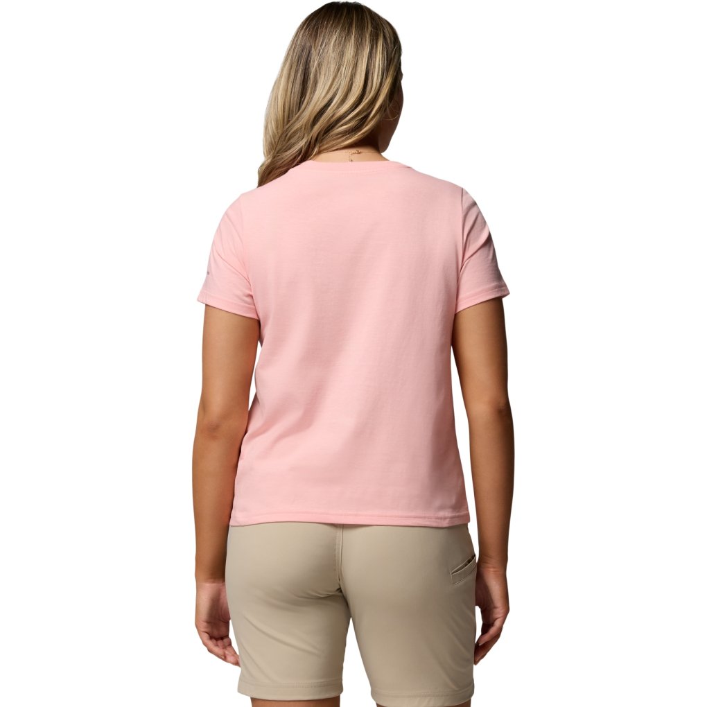 Columbia Rolling Bend Graphic T-Shirt Women - Pink Sand/Stacked Gem Mini