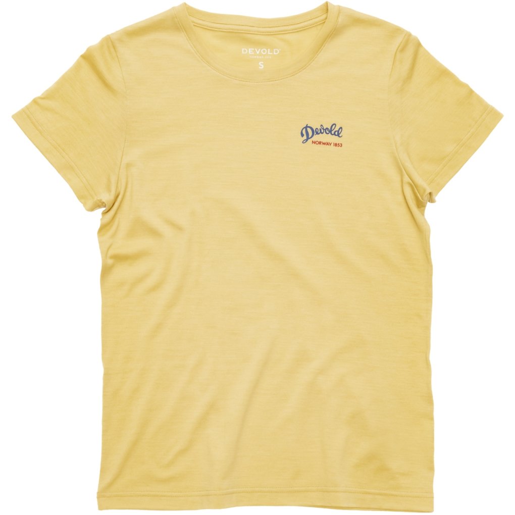 Devold Classic Script Tee Women - 057A Honey