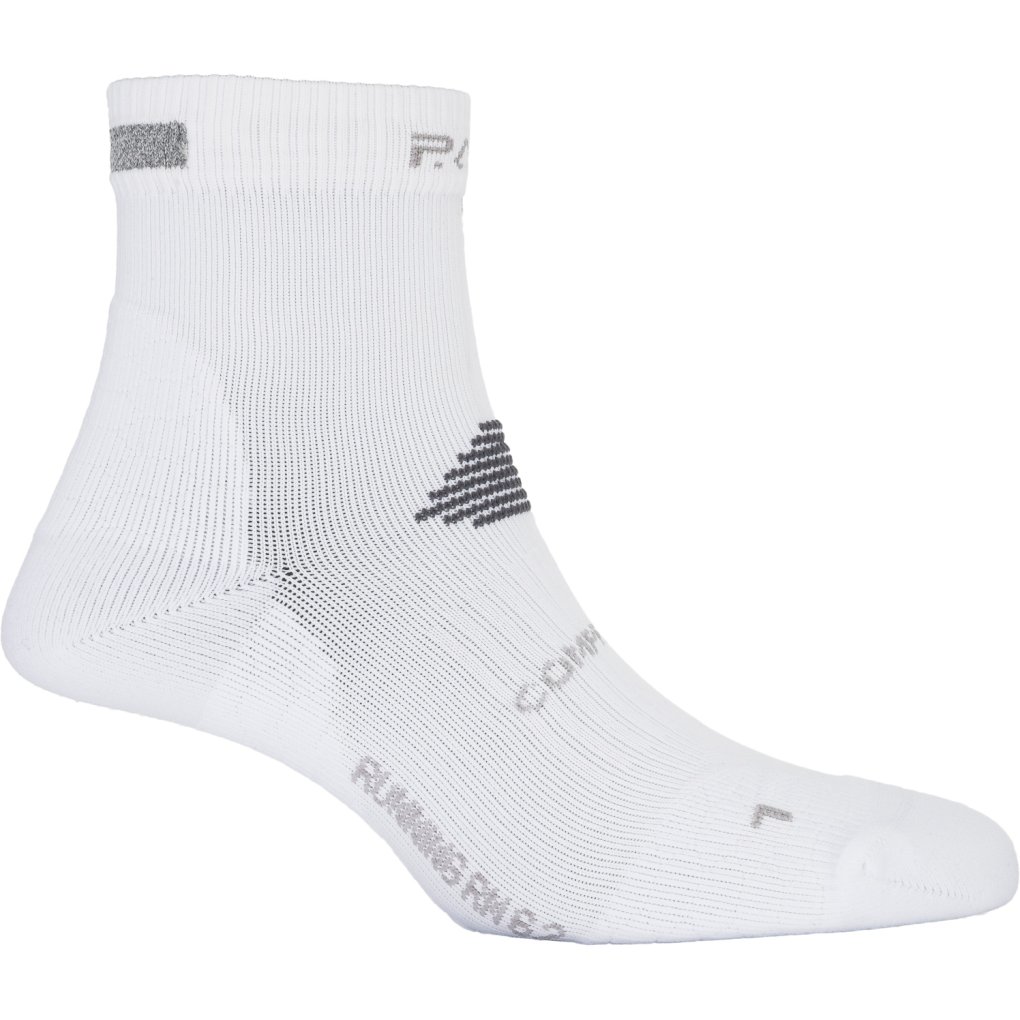 P.A.C. Original RN 6.2 Running Reflective Pro Mid Compression Socks Men - White/White