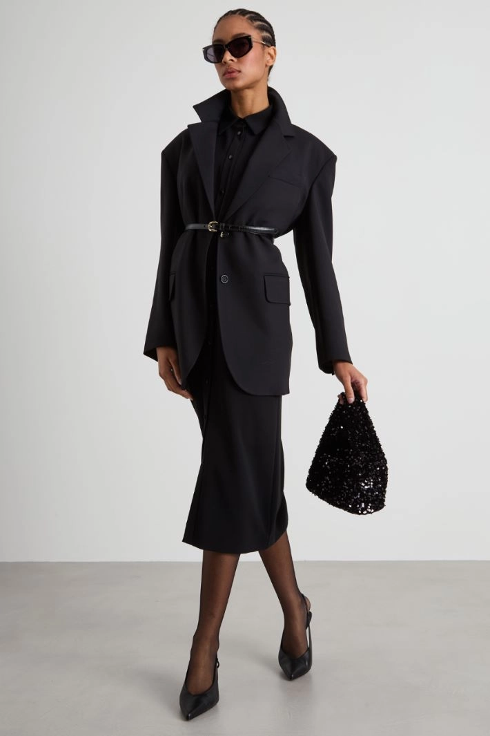 Cady midi dress - BLACK