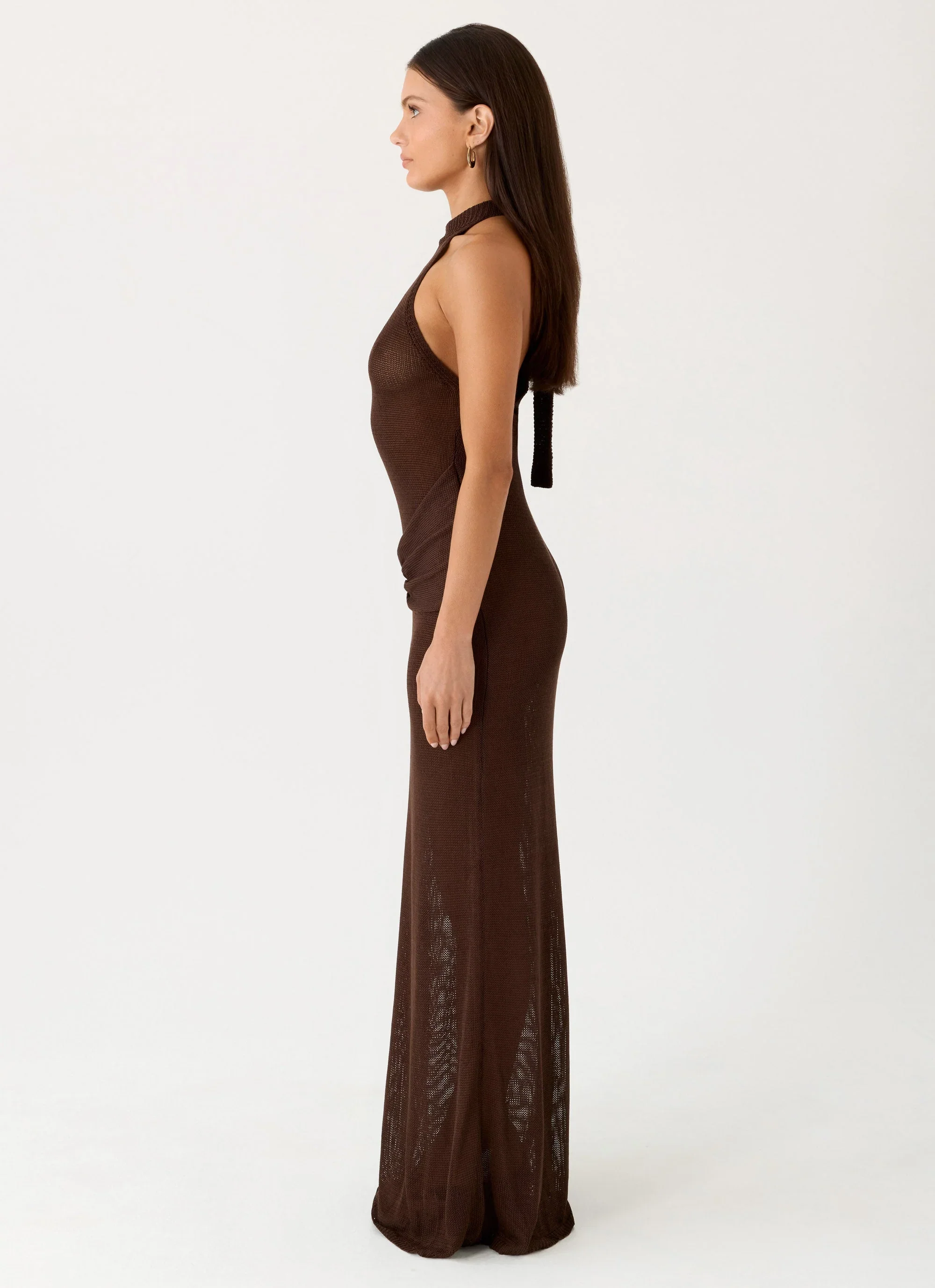 Saoirse Knit Maxi Dress - Chocolate