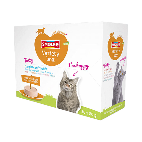 Smølke Cat Soft Pâté Variety Box - 16 x 80g