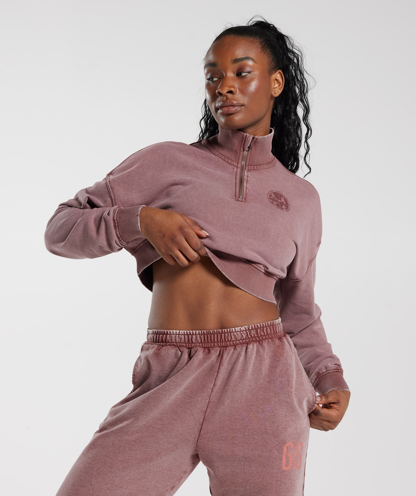 Collegiate 1/4 Zip Dusty Maroon