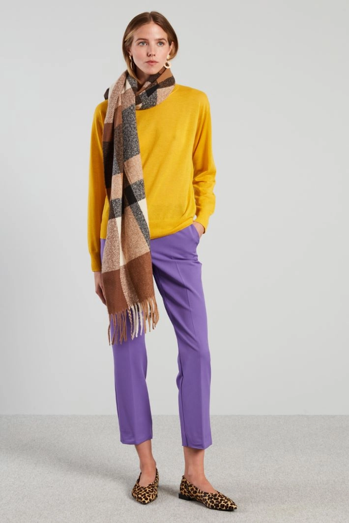 Cashmere yarn sweater - YELLOW SUN