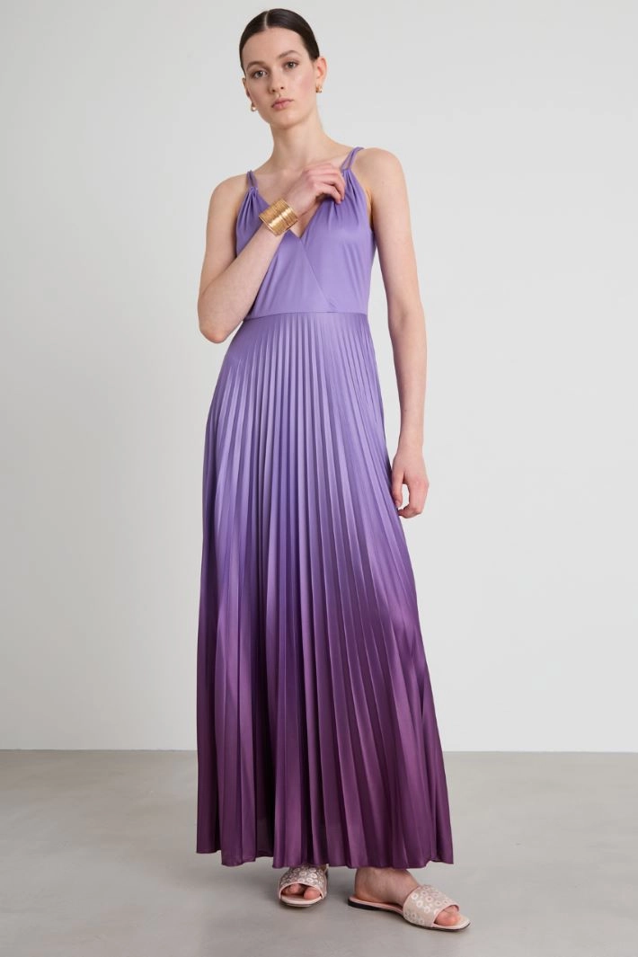 Long gradient jersey dress - LILAC