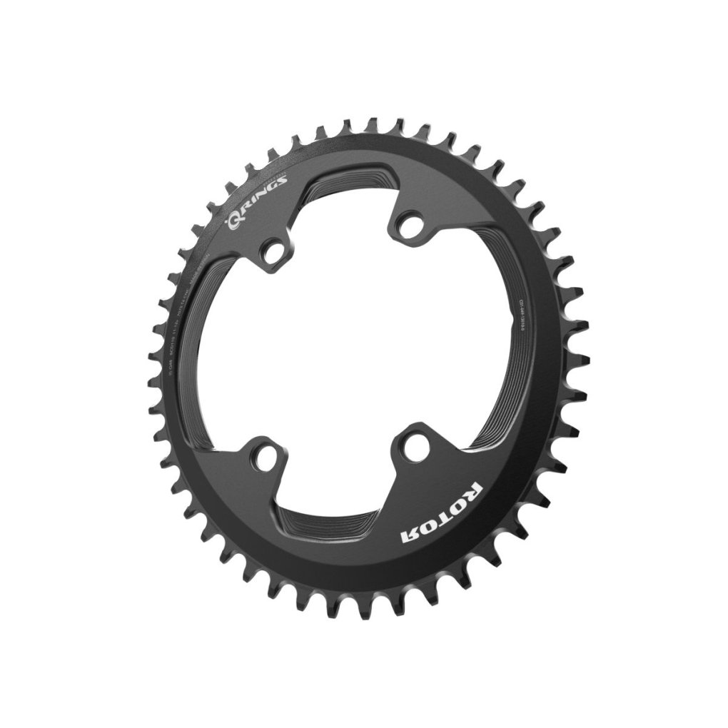 Rotor Chainring - Q-Ring | BCD 110x4 | Oval - 1x10/11/12/13 speed - black