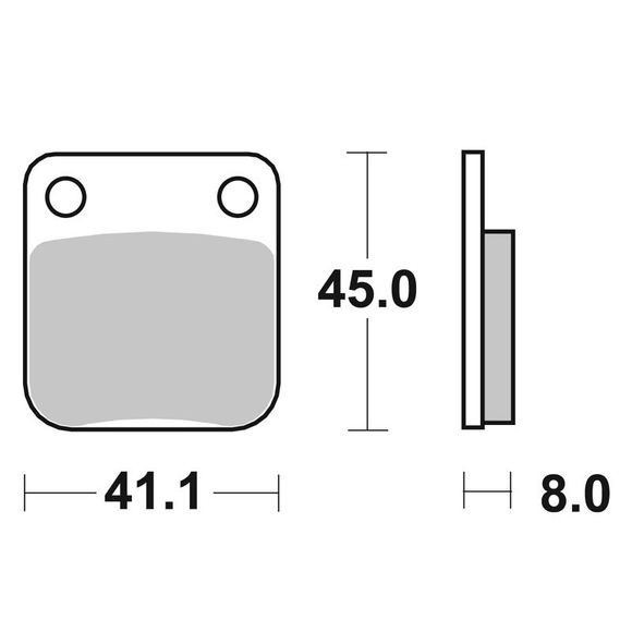 SBS 536HF Organic Front/Rear Brake Pads (RS Special depending on model)Ref: 536HF / 536000