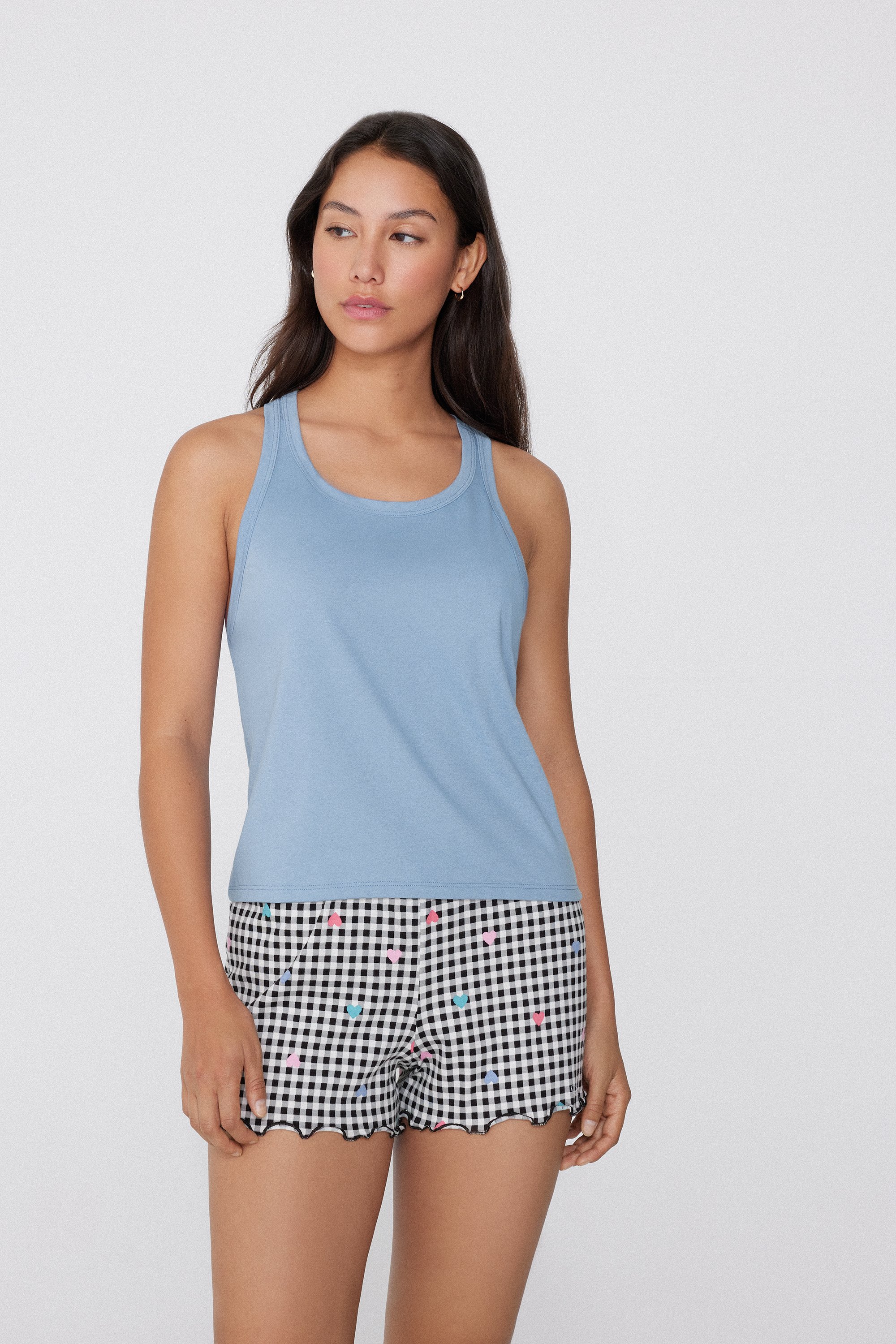 Cotton Camisole with Wide Shoulder Straps
