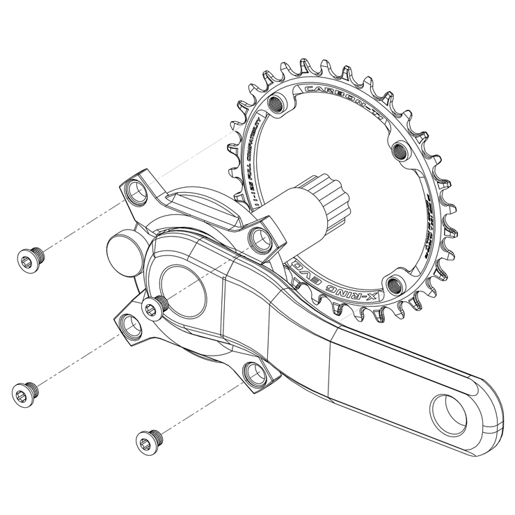 Carbon-Ti X-Ring EVO Chainring - 104mm