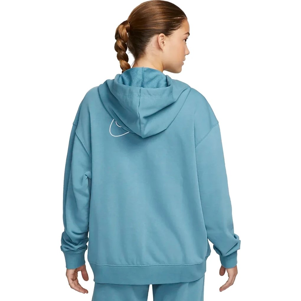 Nike Dri-FIT Get Fit Graphic Full-Zip Training Hoodie Women - noise aqua/white DQ5536-440
