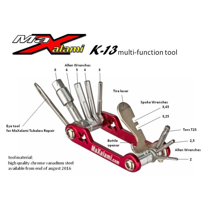 MaXalami K-13 Mini Tool + 2 Tubeless Puncture Plug