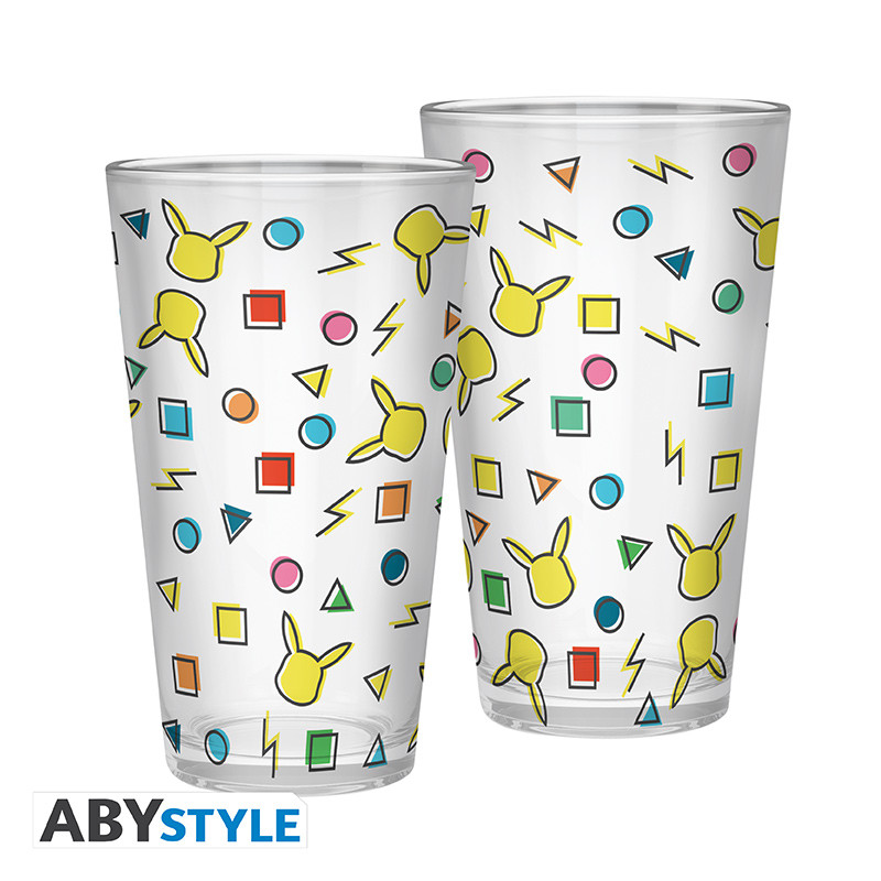 POKEMON Large Glass Pikachu pattern