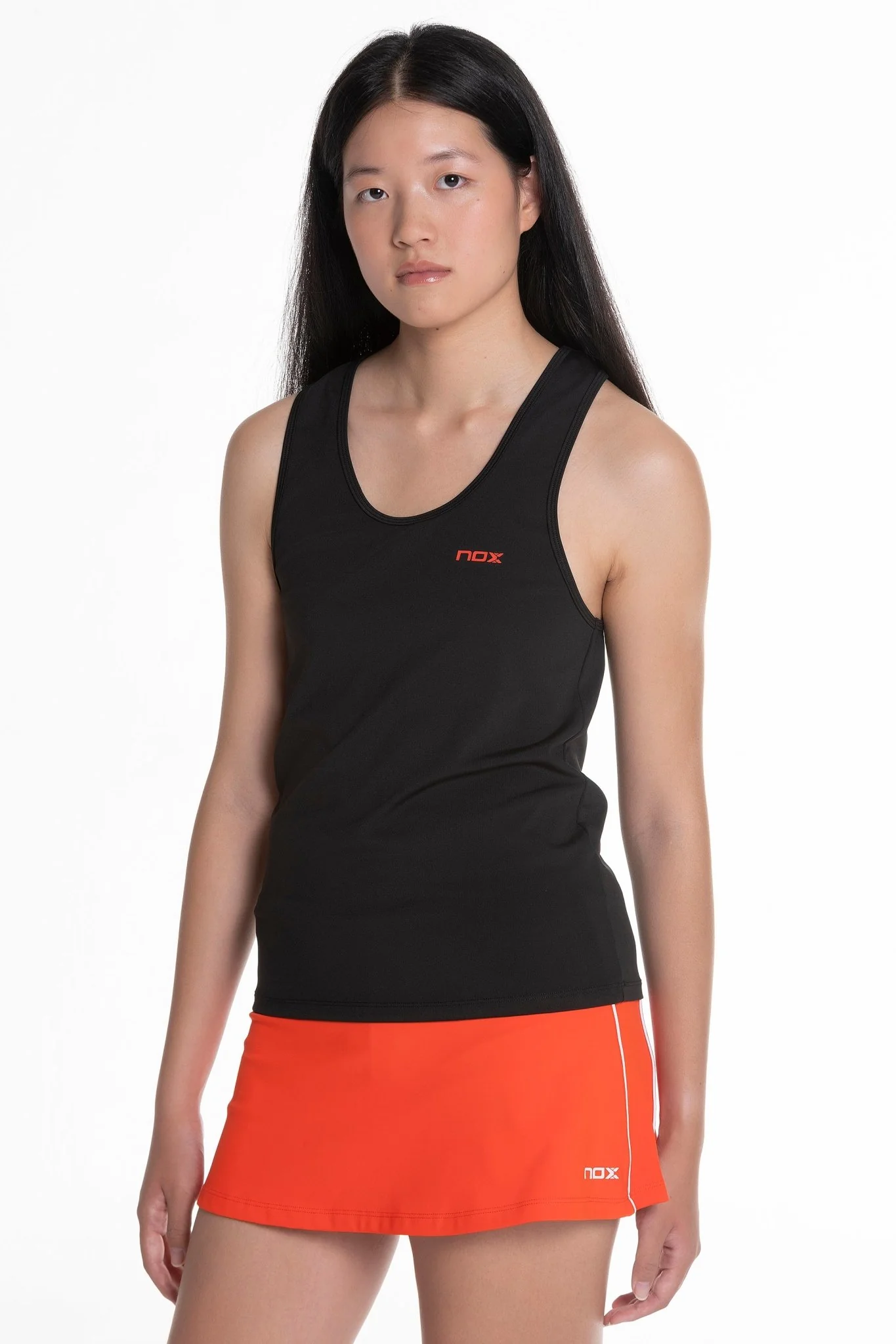 Woman padel tank top TEAM black