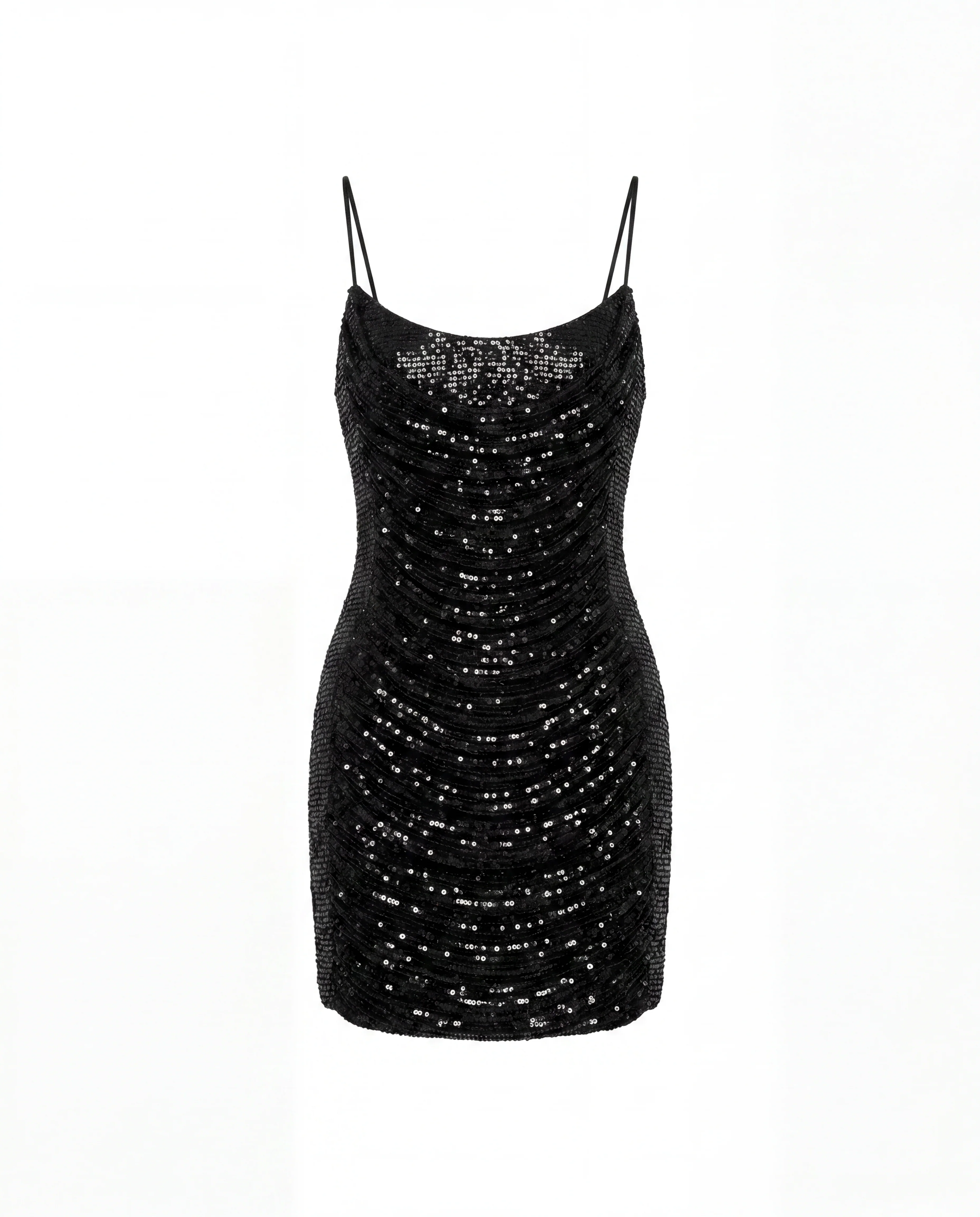 Black corset Mini Dress with Sequins