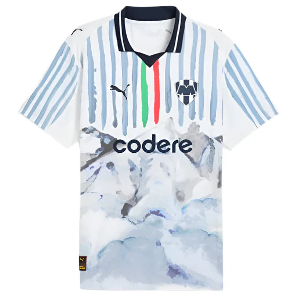 Monterrey 25/26 Kid Super Authentic Jersey ( White/Deep Navy)