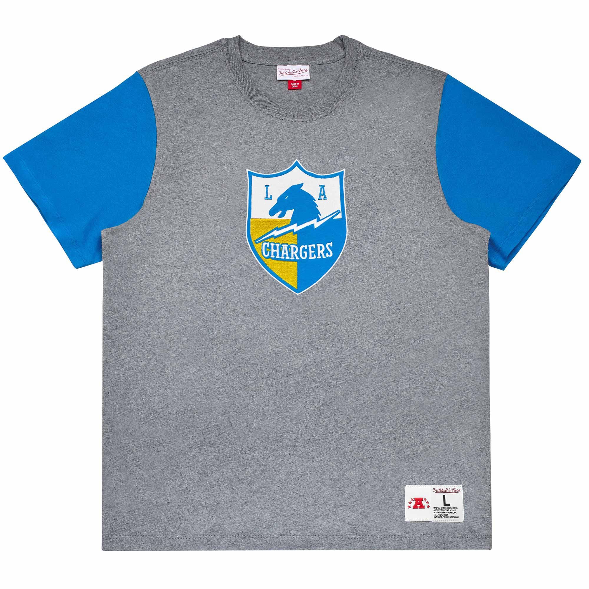 Los Angeles Chargers Mitchell & Ness Color Blocked NFL Throwback T-Shirt