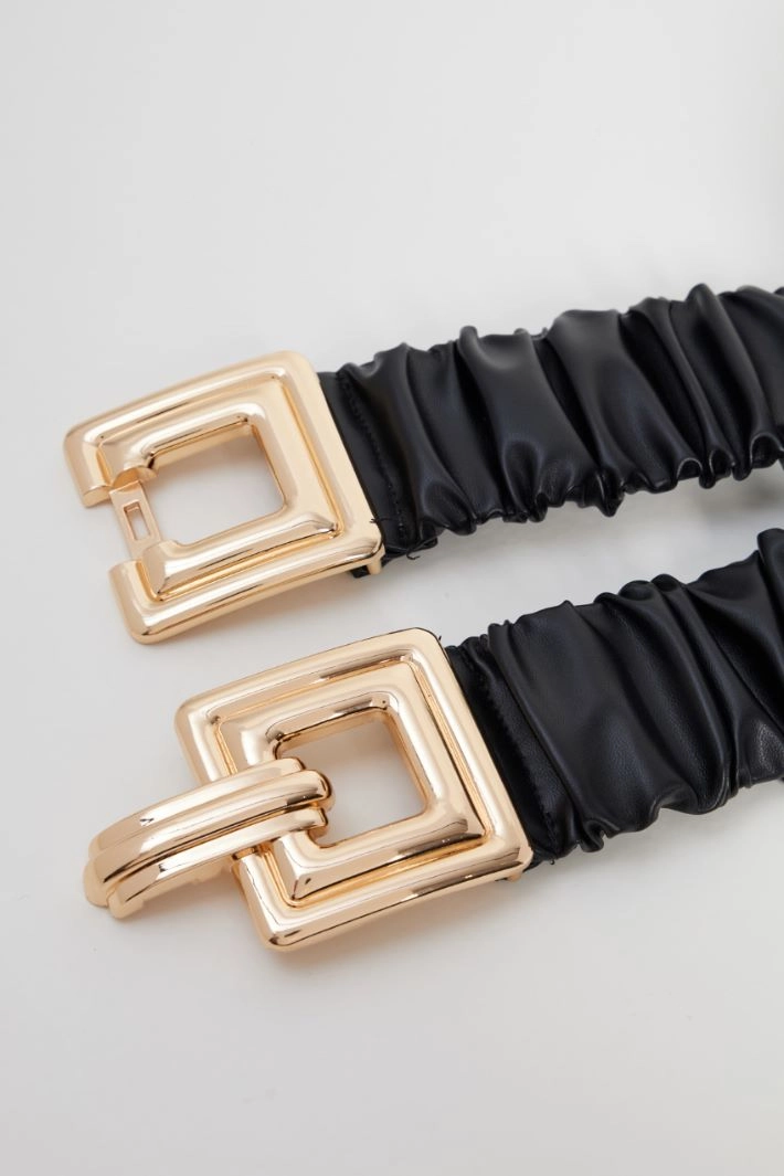 Belt with maxi buckle - BLACK