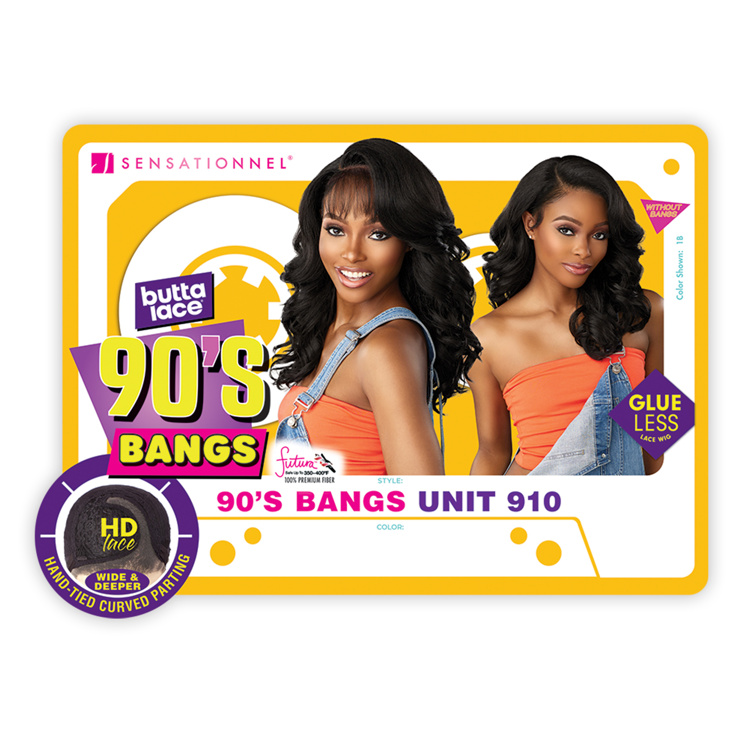 Sensationnel HD Lace Front Wig Butta Lace Glueless 90'S Bangs Unit 910