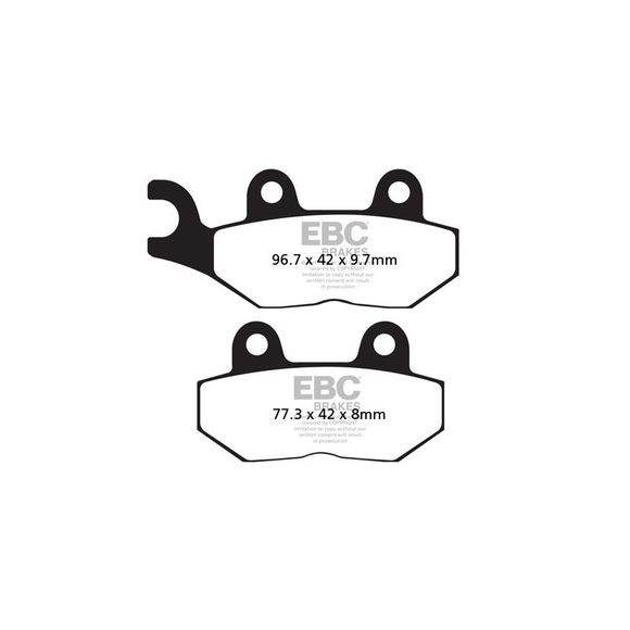 Plaquettes de freins EBC Organique arrièreRef : FA214/2 / FA214-2