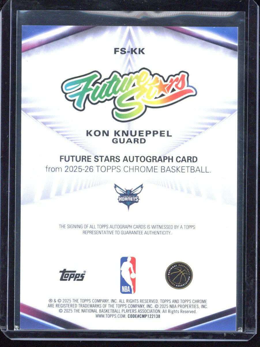 2025-26 Topps Chrome Kon Knueppel RC Future Stars Autograph /99