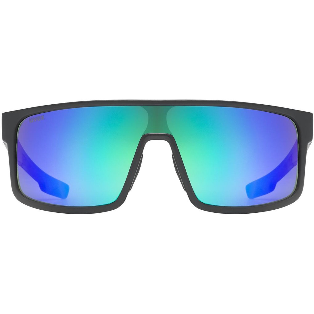 Uvex LGL 51 Glasses - black matt/mirror green
