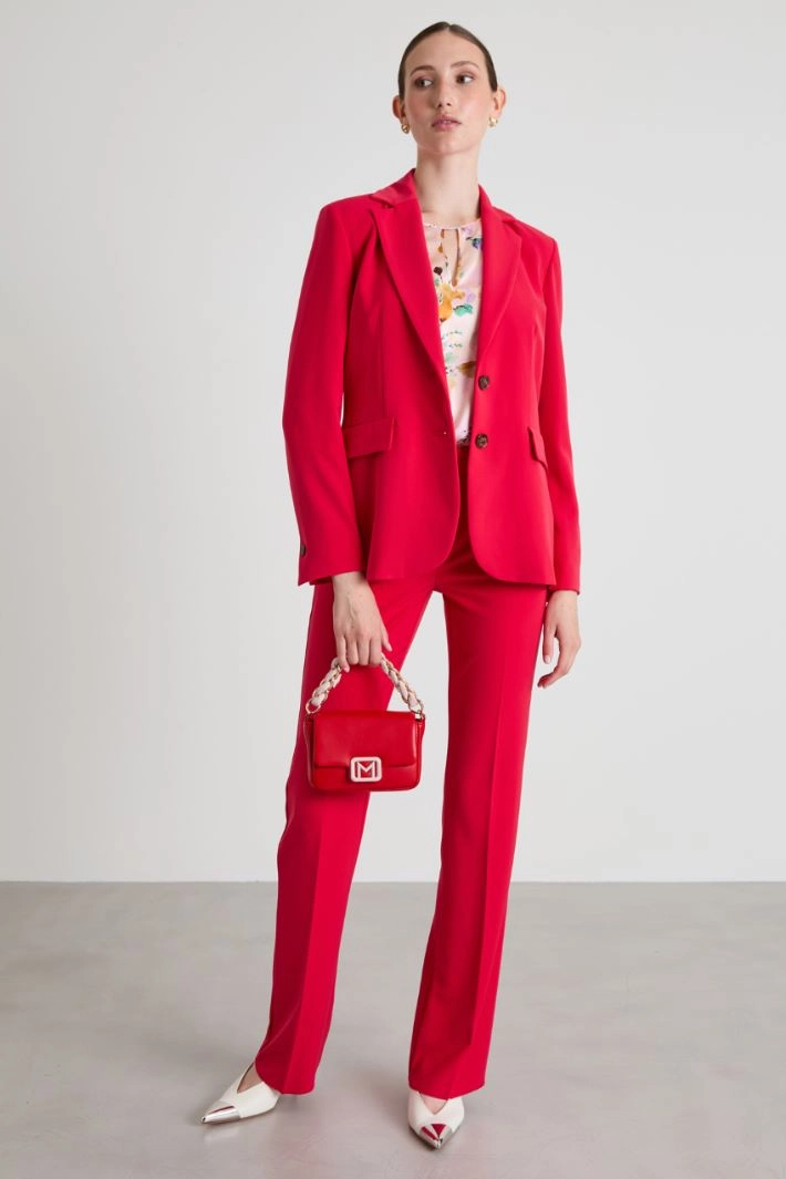 Stretch twill blazer - CORAL