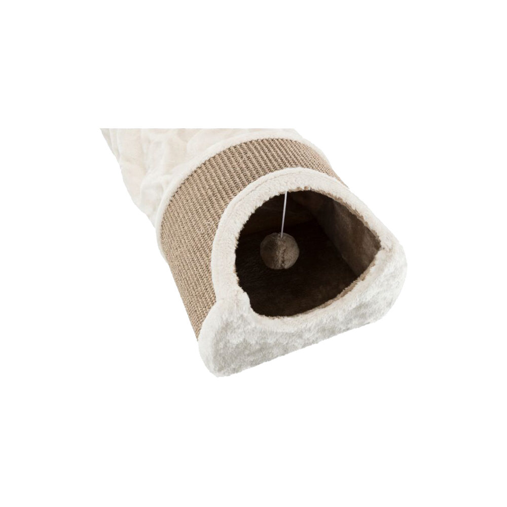 Trixie - Cat Scratching Tunnel - Plush/Sisal - 110 × 30 × 38 cm