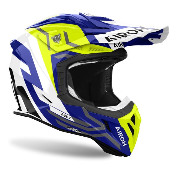 Casque cross Airoh AVIATOR ACE 2 - GROUND 2024 - Jaune / NoirRef : AR1346