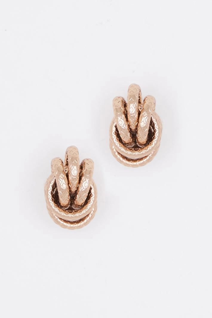Braided metal earrings - GOLD