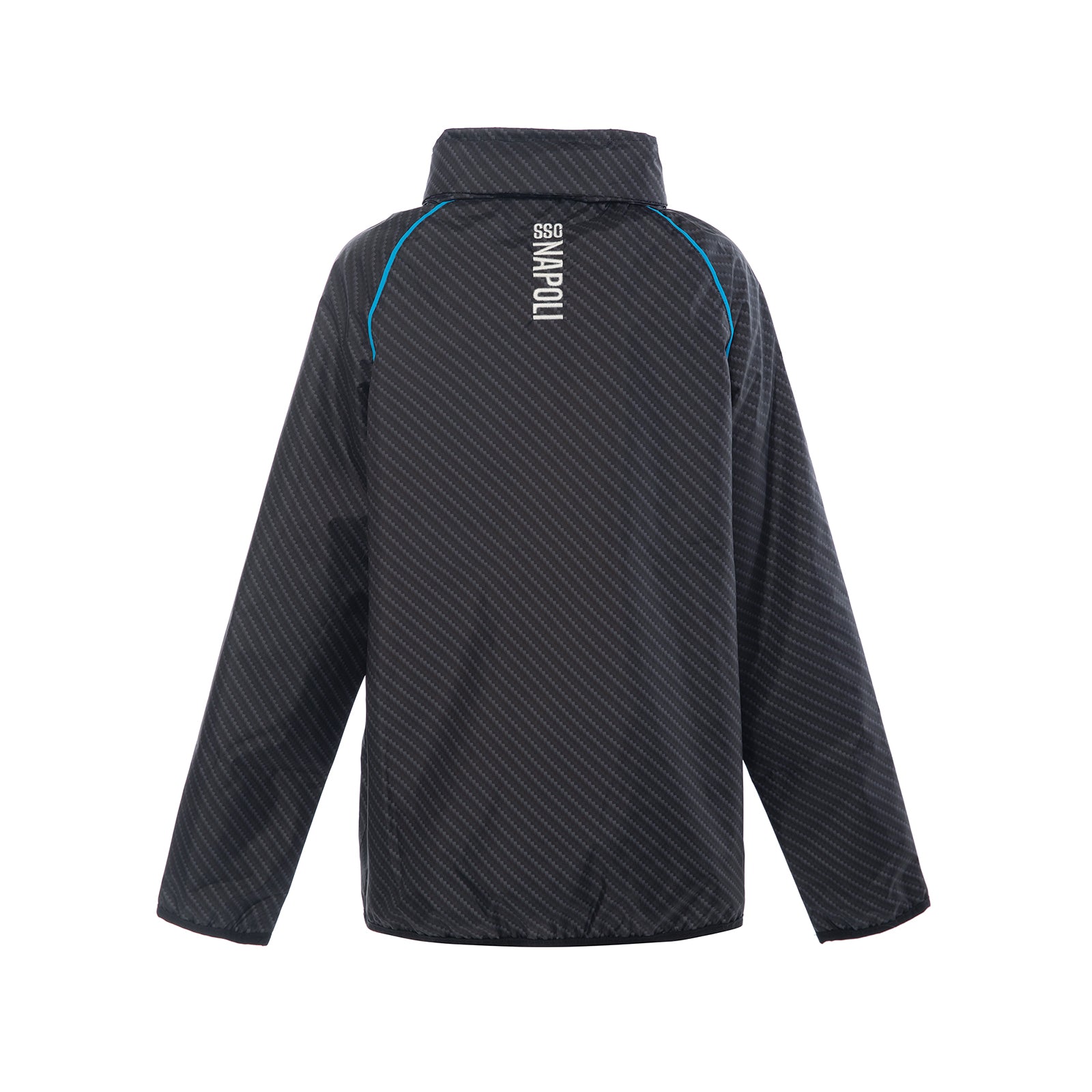 SSC Napoli Ebony Full Zip Windbreaker Jacket For Kids 2025/2026