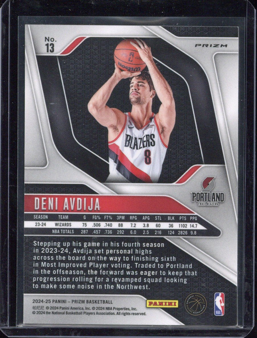 2024-25 Panini Prizm Deni Avdija Tiger Stripes #13