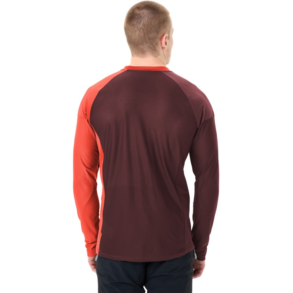 Vaude Moab Long Sleeve T-Shirt VI Men - glowing red/black