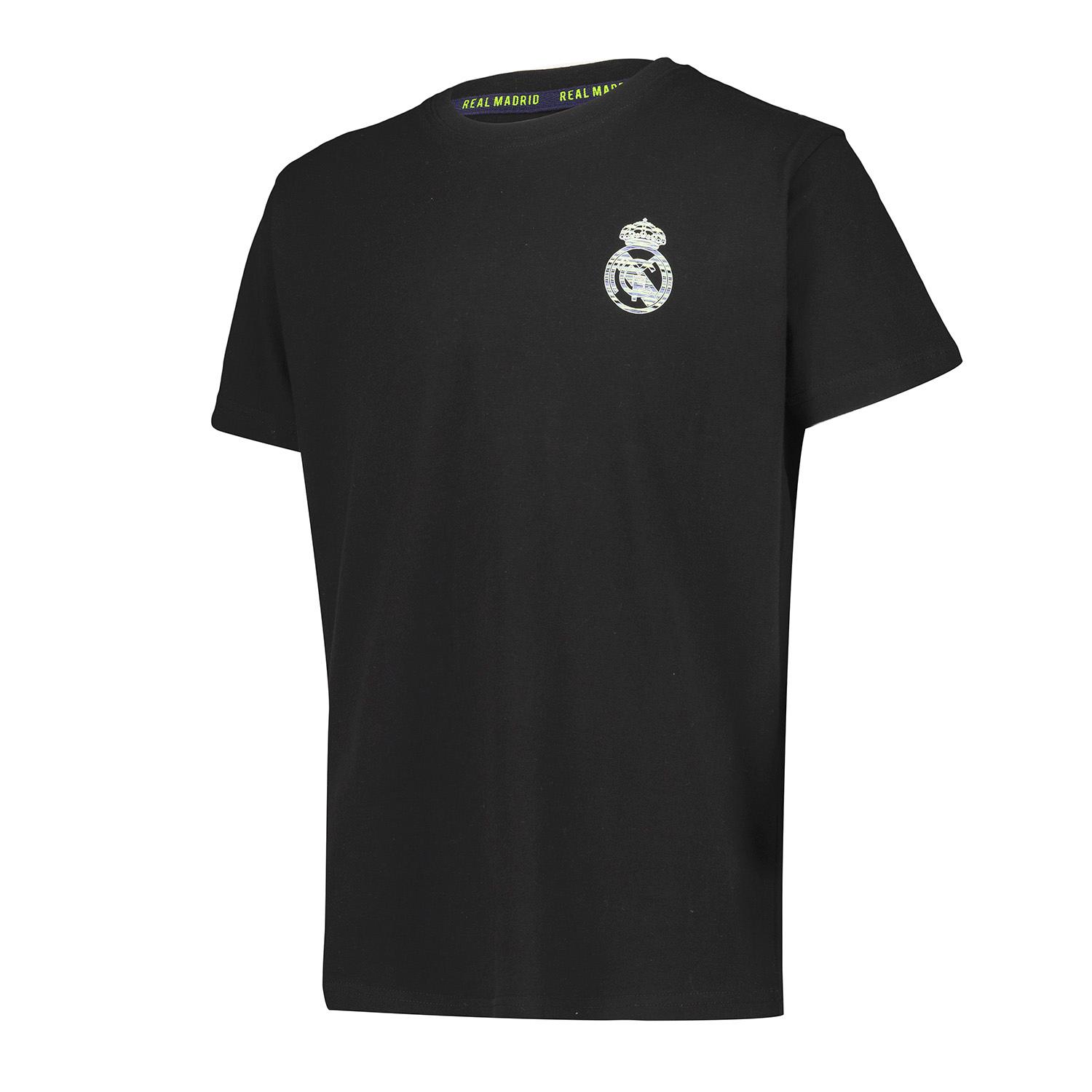 Kids T-Shirt Fan Kids Crest Back Print Black Real Madrid