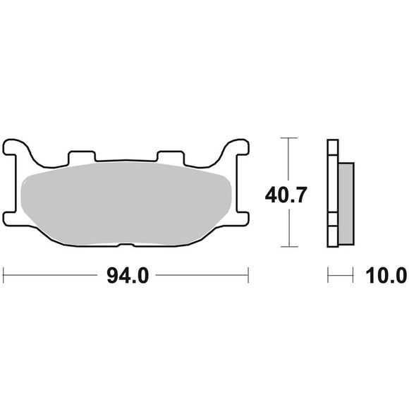 SBS 691HS Sinter Sintered Metal front brake padsRef: 691HS / 691070
