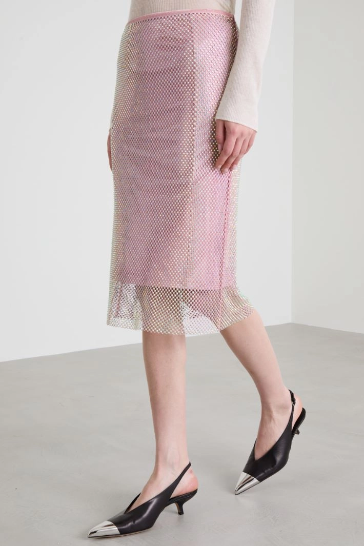 Rhinestone skirt - PINK