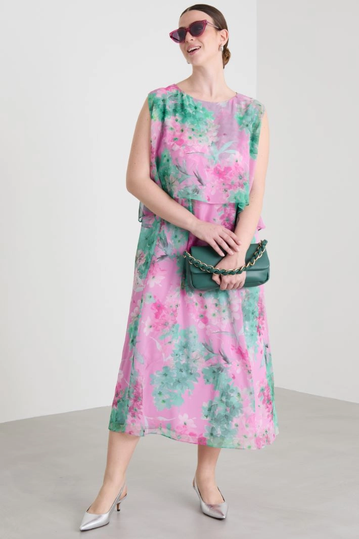 Midi georgette dress - PINK