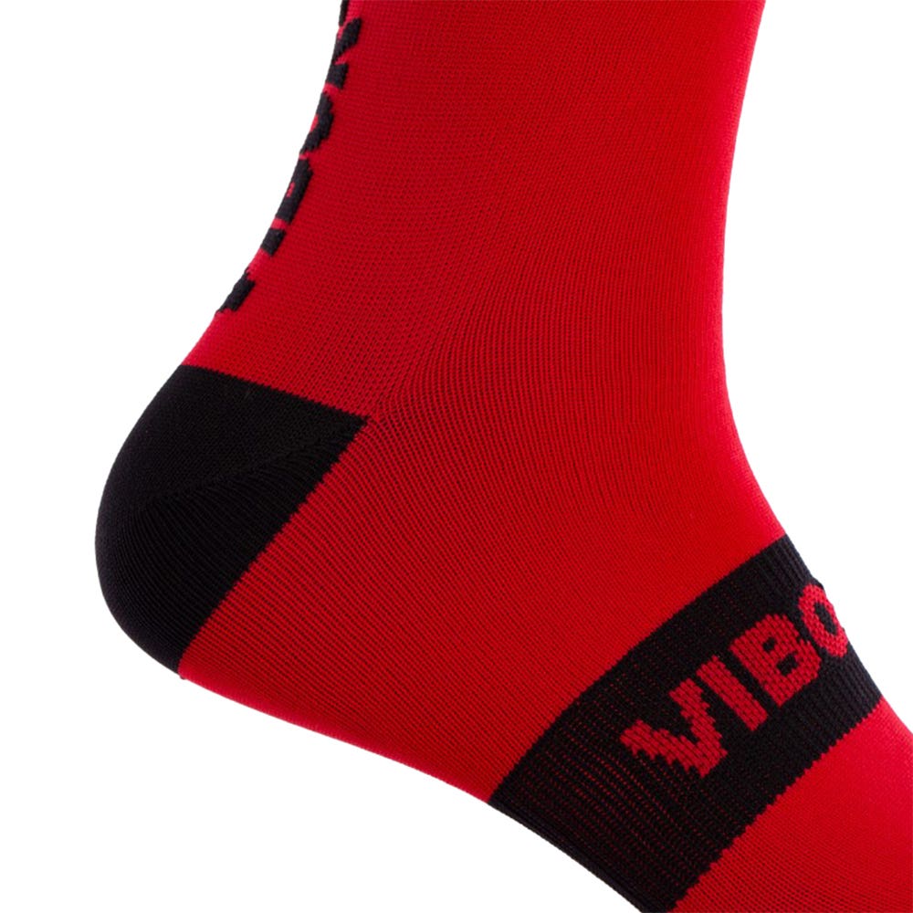 SOCKS VIBOR-A KAIT HALF-CUT RED/BLACK