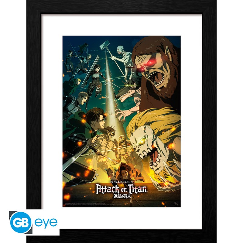 ATTACK ON TITAN Framed print S4 key art 3