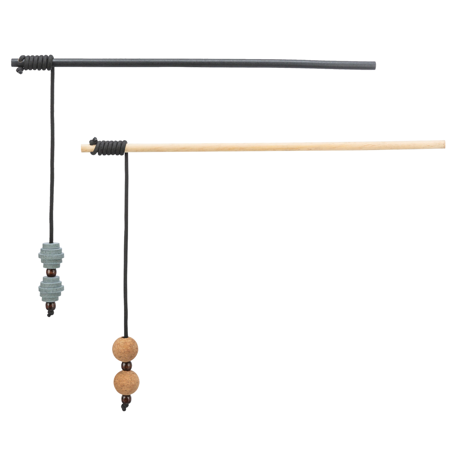 Trixie Play Rod With Balls - Felt / Wood - 40 cm