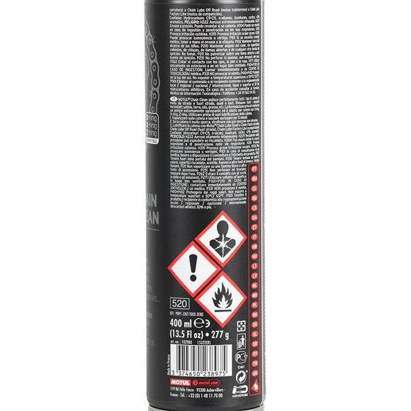 Motul CHAIN CLEAN 400ML Universal Chain CleanerRef: MOT0072 / 111648