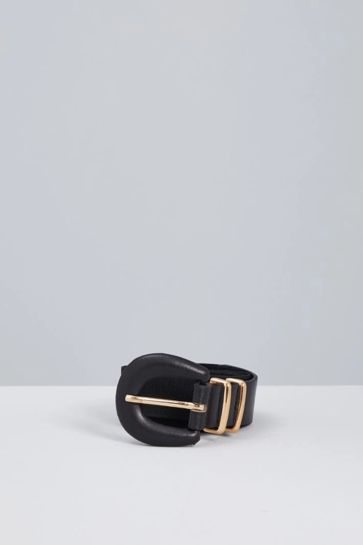 Belt with elastic - BLACK