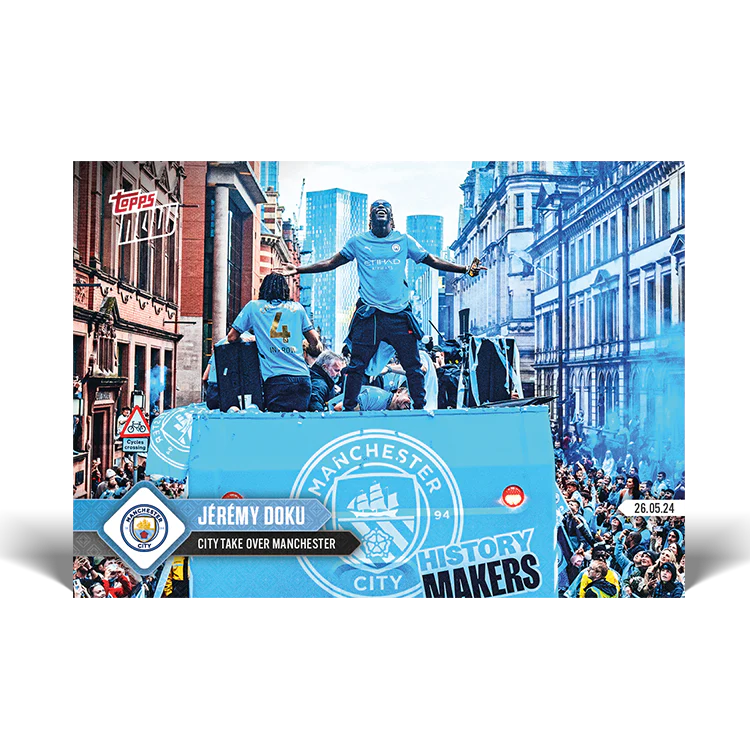 Jeremy Doku - City take over Manchester - 23/24 Man City TOPPS NOW® Card 3