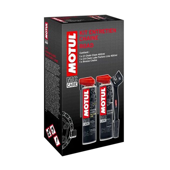 Graisse chaine Motul KIT CHAIN MAINTENANCE ROAD (C1+C4) UniverselRef : MOT0196 / 114117
