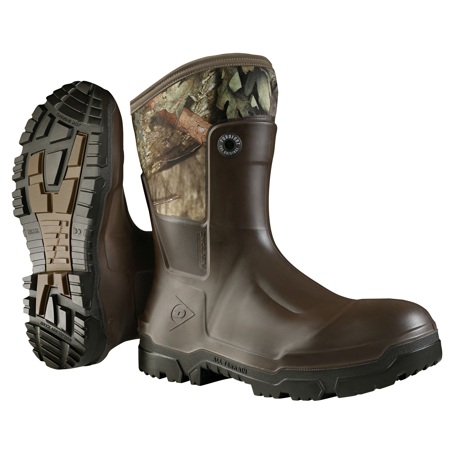 Dunlop Snugboot Trailblazer Men, with Purotex Lining (Dark Brown\/Camo)